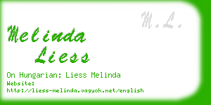 melinda liess business card